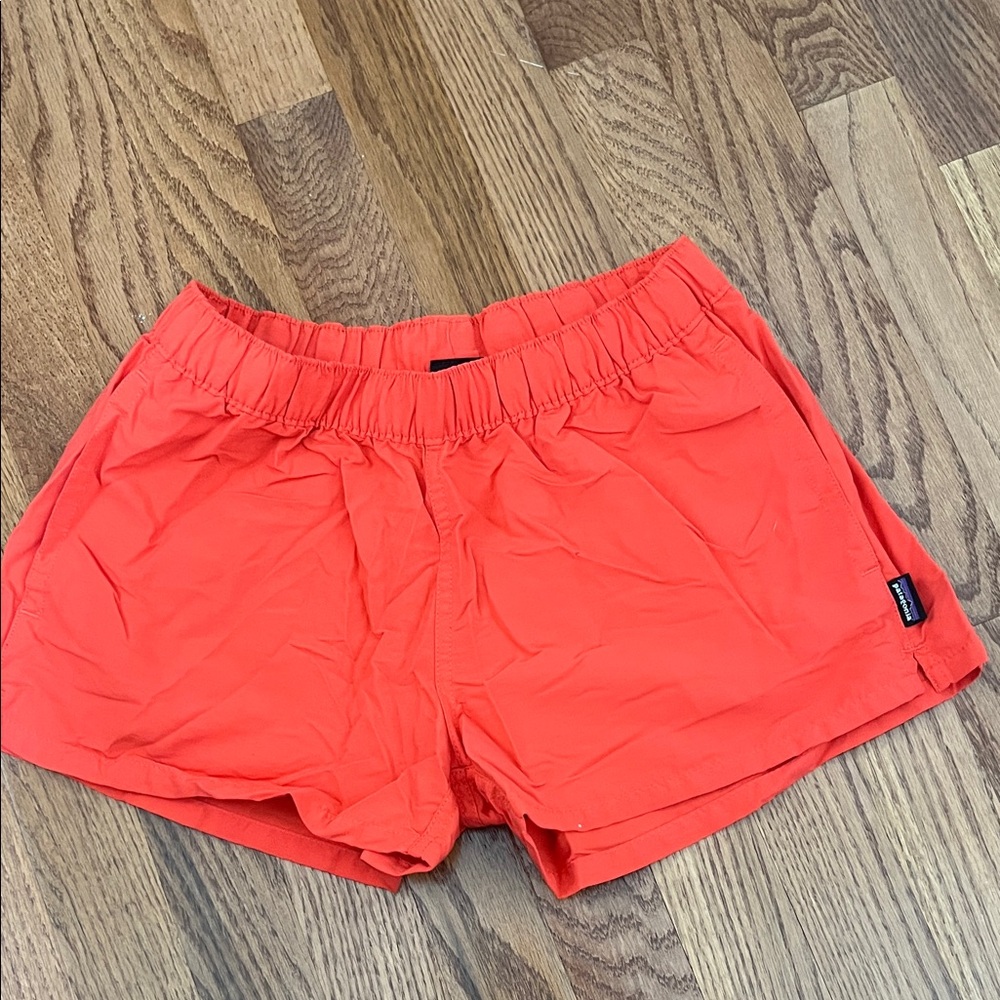 Patagonia orange shorts